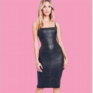 bebe Black Midi Dress
